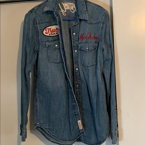Lucky brand Truck Yeah Tim McGraw denim shirt